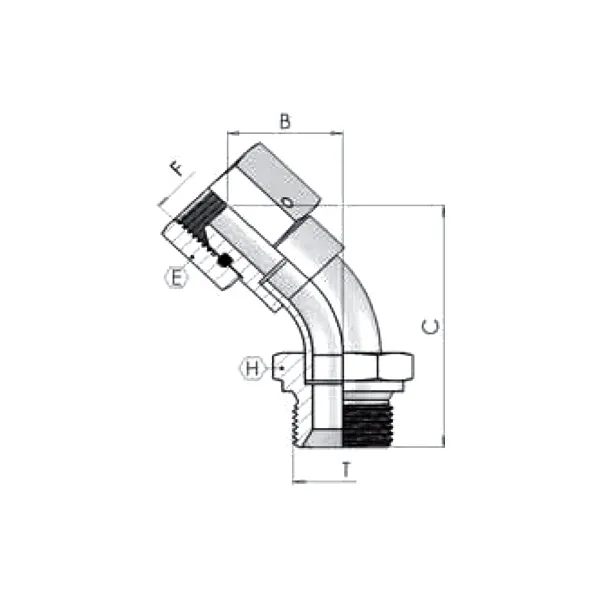 Адаптер (45) BSP 3/8" г-ш.к. 