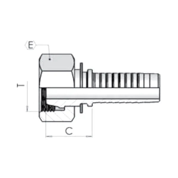 Фитинг Dу -20 мм (М36х2,0) пр DKL