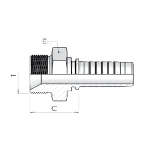Фитинг Dу -12мм (М20х1,5) штуцер DKM 