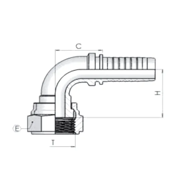 Фитинг ORFS Dу -12мм (13/16") 90