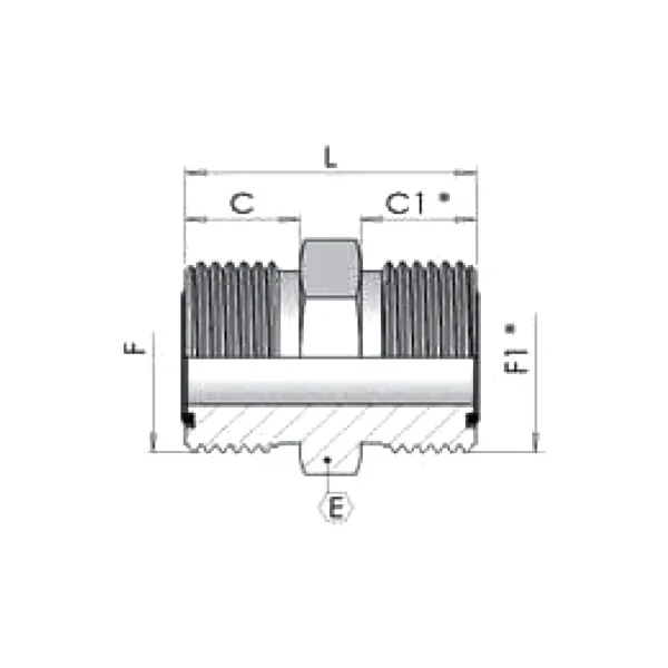 Адаптер (пр) ORFS 13/16"- ORFS 13/16" ш-ш  