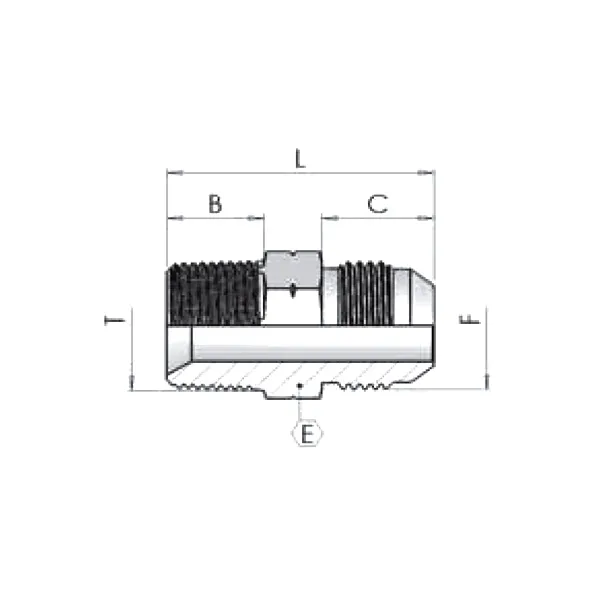 Адаптер (пр) NPTF 1/8" - JIC1/2"ш-ш 