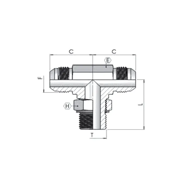 Адаптер (тр) JIC 1 5/16" - BSP 1" - JIC 1 5/16" ш-ш.к.-ш регулируемый 