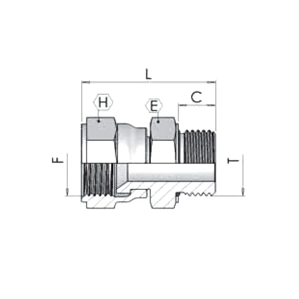 Адаптер (пр) BSP 3/8" - JIC 9/16" ш-к.г 