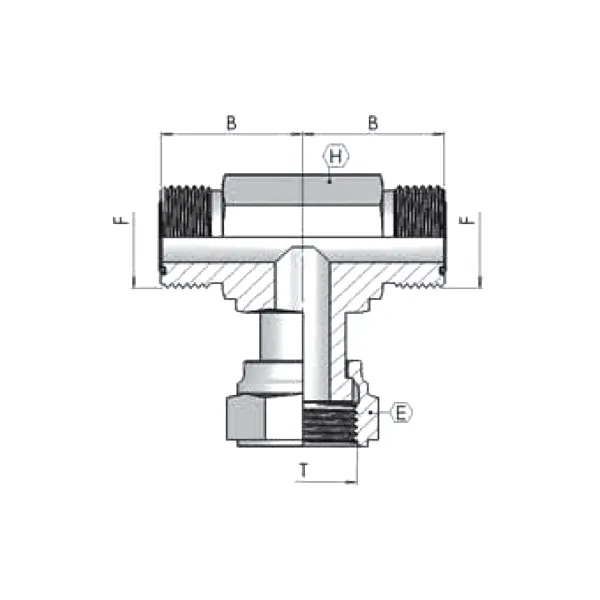 Адаптер (тр) ORFS 13/16" ш-г-ш 