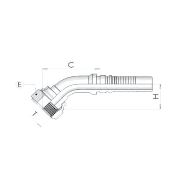 Фитинг ORFS Dу -20мм (1 3/16") 45 Interlock 