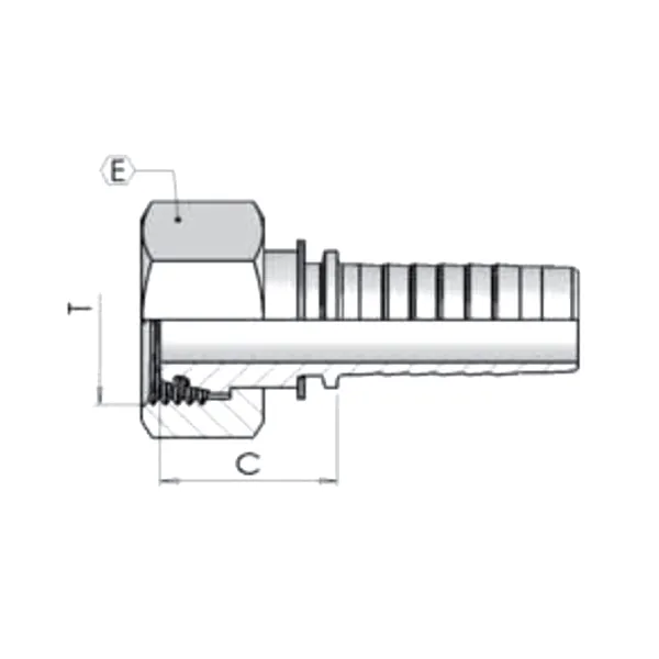 Фитинг Dу -12мм (М24х1,5) пр DKO-S