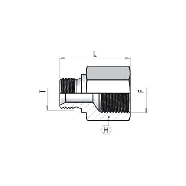 Шпилечное соединение (пр) BSP 3/8" вн.р.- BSP 1/2" н.р. 