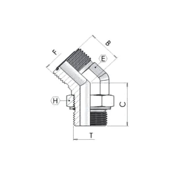 Адаптер (45) ORFS 11/16"- BSP 1/2" ш-шг