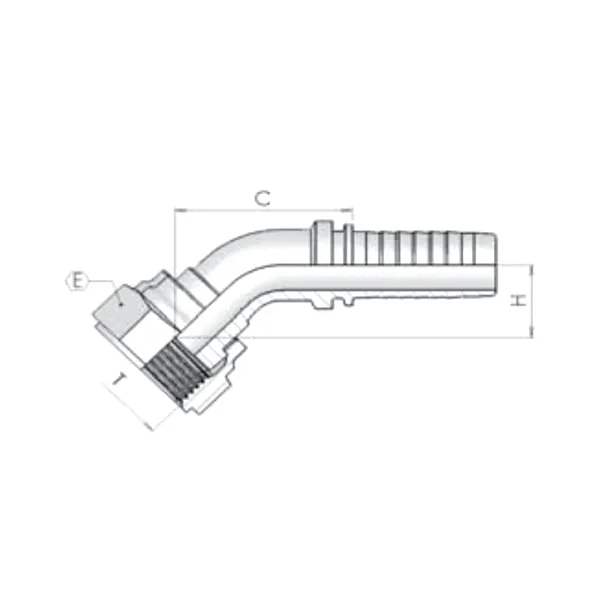 Фитинг ORFS Dу -20мм (1 3/16") 45