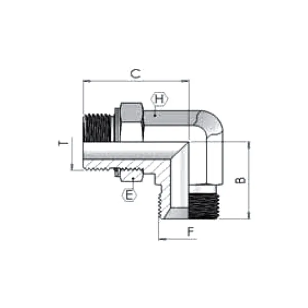 Адаптер (90) BSP 3/8" ш-ш.г 