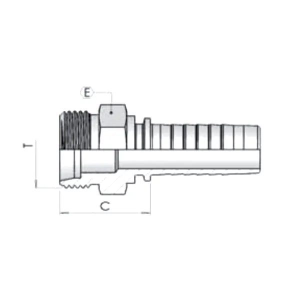 Фитинг Dу -08мм (М16х1,5) штуцер DKO-L 