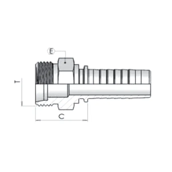Фитинг Dу -05мм (М14х1,5) штуцер DKO-S E=6 