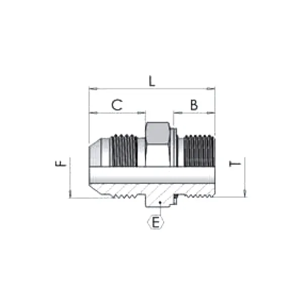 Адаптер (пр) BSP 3/8" - JIC 7/8" ш.к-ш