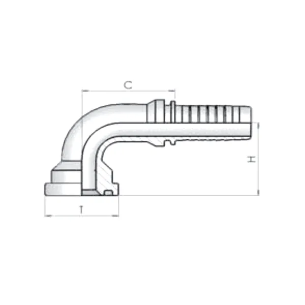 Фитинг SF Dу -16мм (34,0) 90