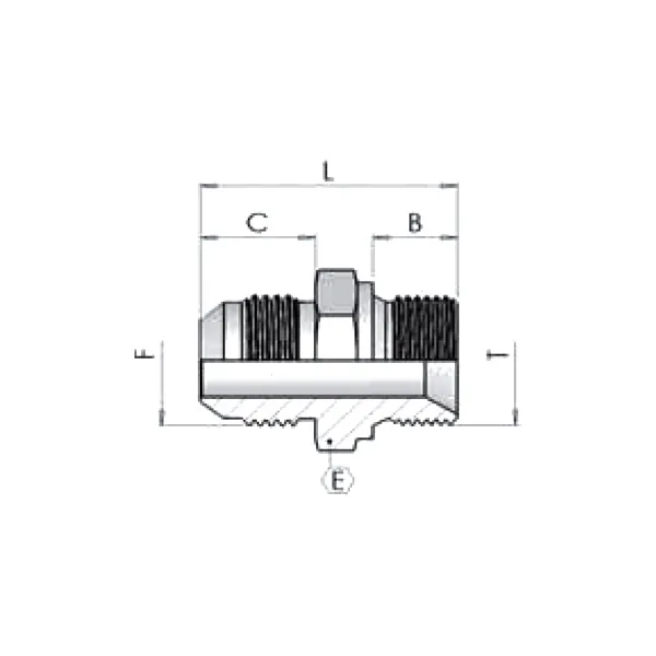 Адаптер (пр) BSP 1/8" - JIC 1/2" ш-ш 