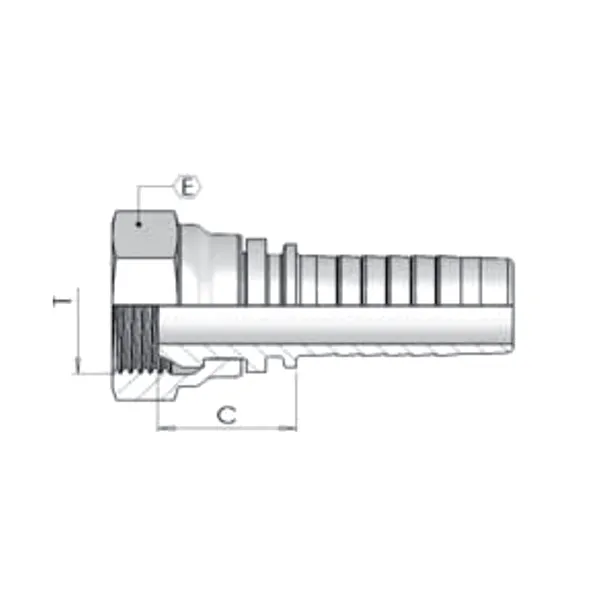 Фитинг BSP Dу -12мм (3/8") пр. 