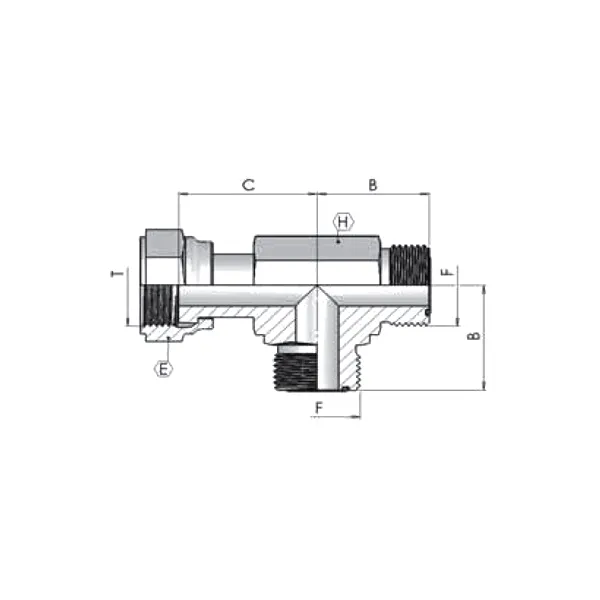 Адаптер (тр) ORFS 9/16" ш-ш-г