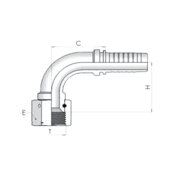 Фитинг JIC Dу -25мм (1 5/8") 90