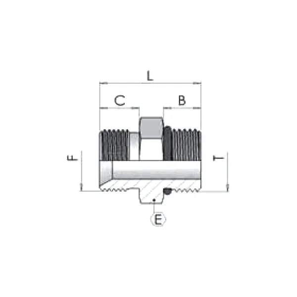 Адаптер (пр) BSP 1/4" - UNF 9/16" ш-ш 