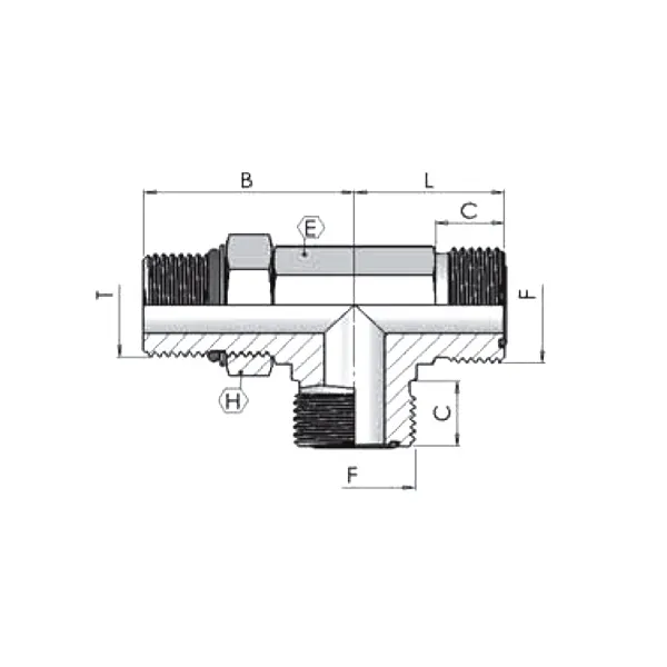 Адаптер (тр) ORFS 1 11/16" - "-ORFS 1 11/16"- UNF 1 5/8 ш-ш-шк регулируемый 