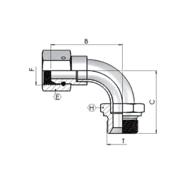 Адаптер (90) BSP 1/4" г-ш.к