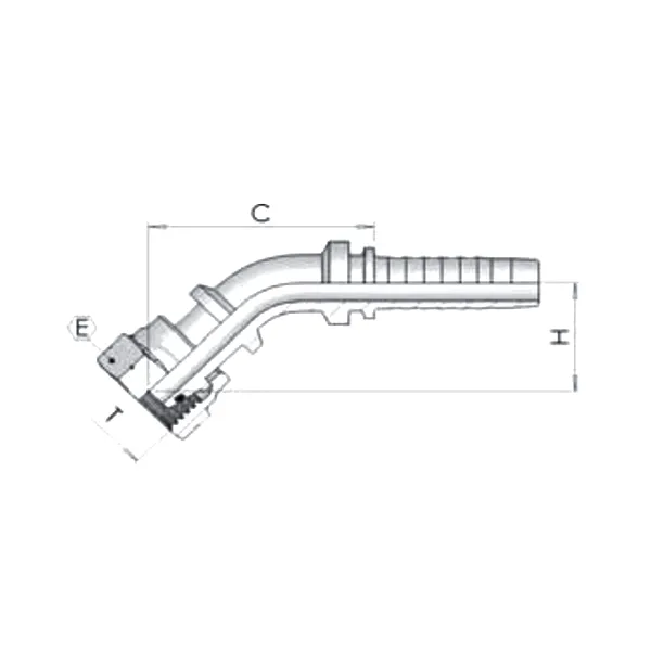 Фитинг Dу -06мм (М12х1,5) 45 DKO-L OL-6 