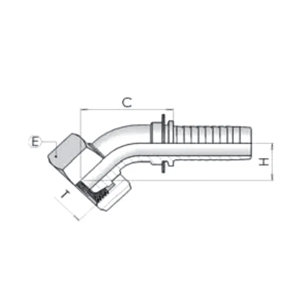 Фитинг Dу -12мм (М22х1,5) 45 DKL 
