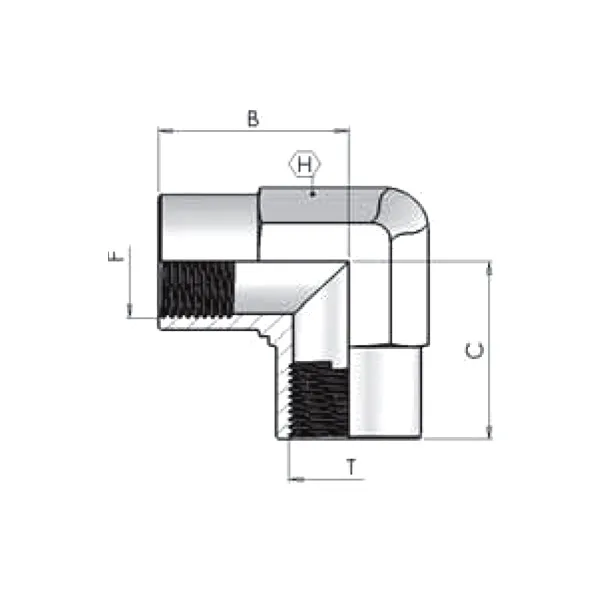 Адаптер (90) BSP 3/8" вн.р. 