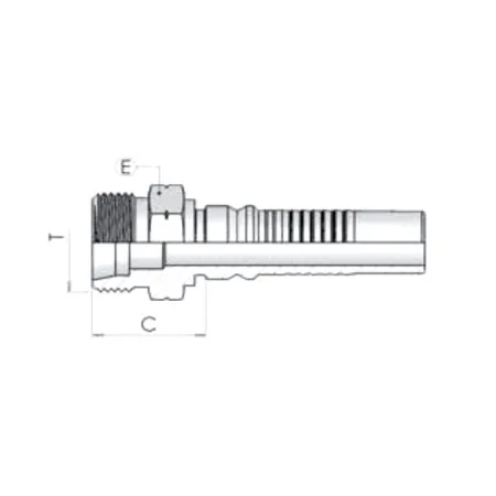 Фитинг Dу -20мм (М36х2) штуцер DKO-S lnterlock E=25