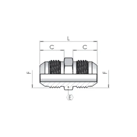 Адаптер (пр) JIC 9/16"-7/16" ш-ш 