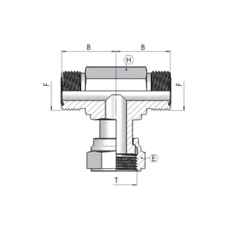 Адаптер (тр) ORFS 13/16" ш-г-ш 