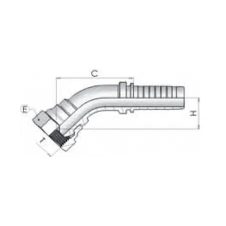 Фитинг BSP Dу -10мм (3/8") 45