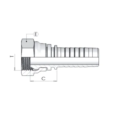 Фитинг Dу -06мм (М12х1,5) пр DKM 