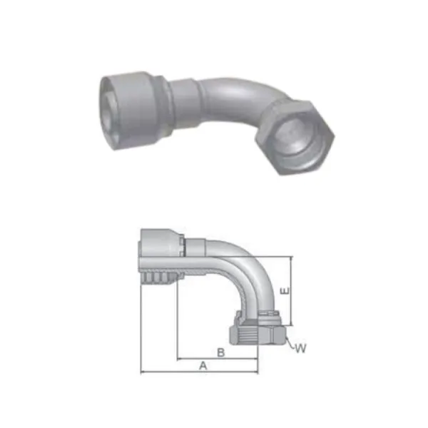 Фитинг JIC Dy -06мм (7/16") 90 Parker