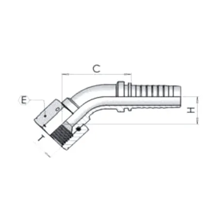 Фитинг JIC Dу -25мм (1 5/16") 45
