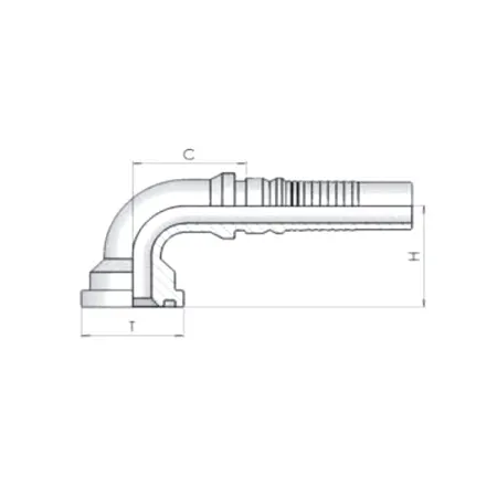 Фитинг SF Dу -25мм (47,6) 90Interlock