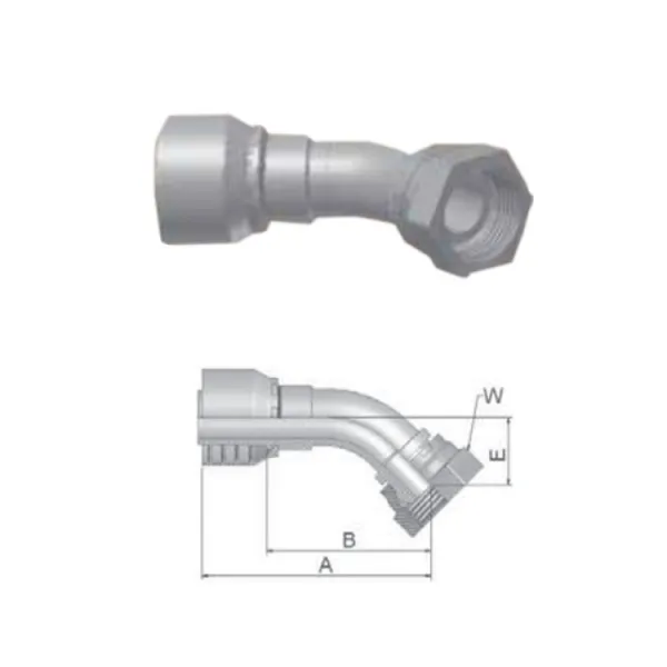 Фитинг BSP Dy -06мм (1/4") 45 Parker