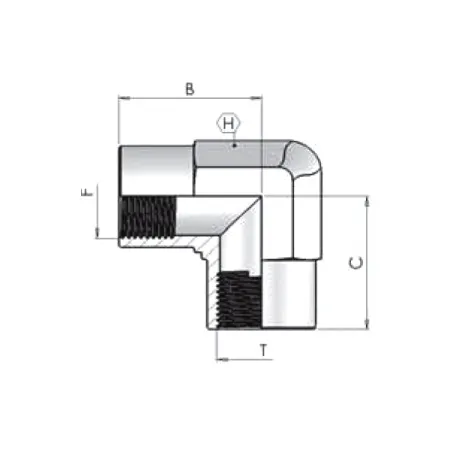 Адаптер (90) BSP 1/4" вн.р. 