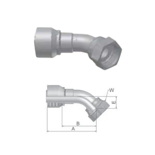 Фитинг ORFS Dy -06мм (9/16") 45