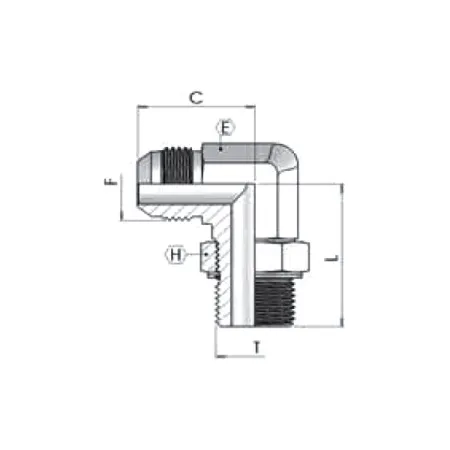 Адаптер (90) BSP 3/8" - JIC 3/4" ш.г-ш 