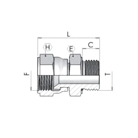 Адаптер (пр) BSP 1/2" - JIC 3/4" ш.к-г 