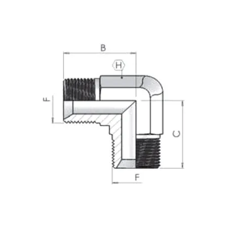 Адаптер (90) BSP 1/2" ш-ш 