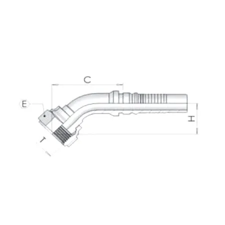 Фитинг ORFS Dу -25мм (1 7/16") 45 Interlock