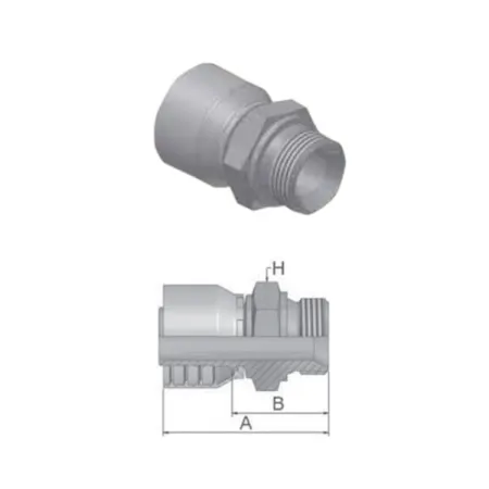 Фитинг BSP Dy-06мм (3/8") пр.штуцер