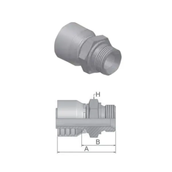 Фитинг BSP Dy-06мм (3/8") пр.штуцер