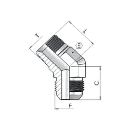 Адаптер (45) JIC 9/16" - NPTF 3/8" ш-ш 