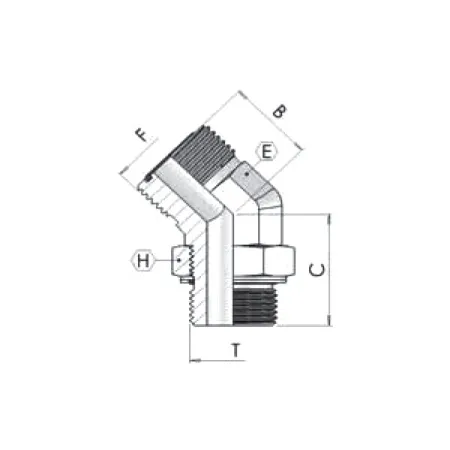 Адаптер (45) ORFS 13/16"- BSP 1/2" ш-шг 