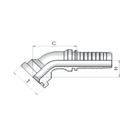 Фитинг SF Dу -12мм (38,1) 45 