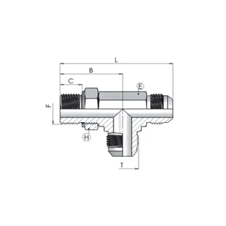 Адаптер (тр) JIC 7/8" - JIC 7/8" - BSP 1/2" ш-ш-гш 